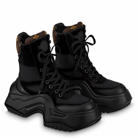 Louis Vuitton LV Archlight 2.0 Platform Ankle Boot In Black Suede Leather