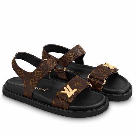 Louis Vuitton LV Sunset Comfort Flat Sandals In Monogram Canvas
