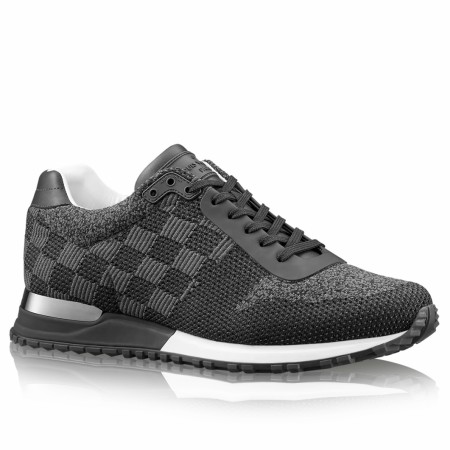 Louis Vuitton Men's Run Away Sneakers In Damier Textile 