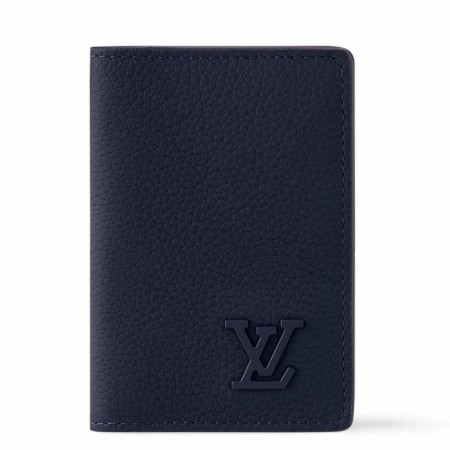 Louis Vuitton Pocket Organizer in Navy Blue LV Aerogram Leather M11489