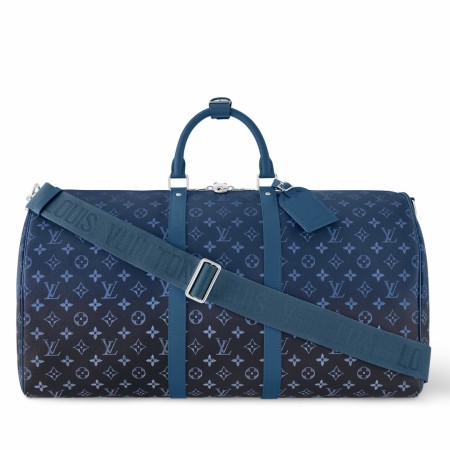 Louis Vuitton Keepall Bandouliere 55 Bag in Green Monogram Gradient Canvas M11558