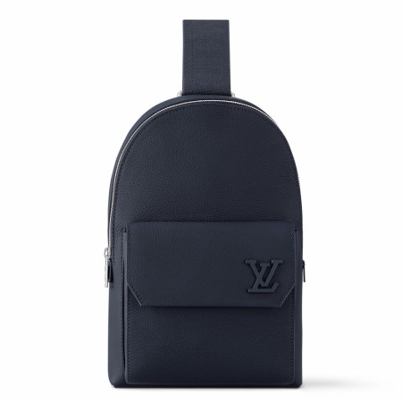 Louis Vuitton Pilot Slingbag in Navy Blue LV Aerogram Leather M11601