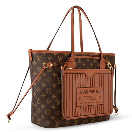 Louis Vuitton Neverfull Inside Out MM Bag in Leather and Monogram M12061