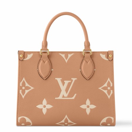 Louis Vuitton Onthego PM Bag in Bicolor Monogram Empreinte Leather M12513