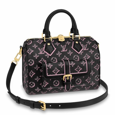 Louis Vuitton Speedy Bandouliere 25 Bag In Black Monogram Canvas M20852