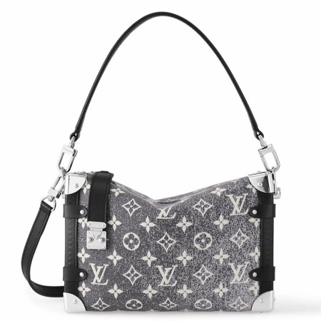 Louis Vuitton Side Trunk Bag In Grey Monogram Denim M21460