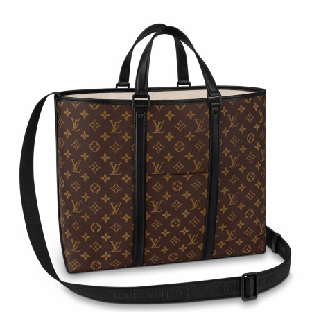Louis Vuitton Weekend Tote GM In Monogram Macassar Canvas M45733