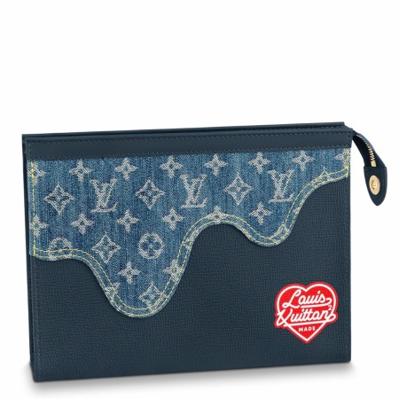 Louis Vuitton Pochette Voyage MM In Monogram Denim M45961