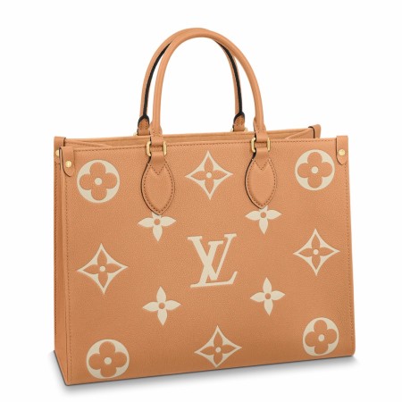 Louis Vuitton OnTheGo MM Bag In Bicolor Monogram Empreinte Leather M45982
