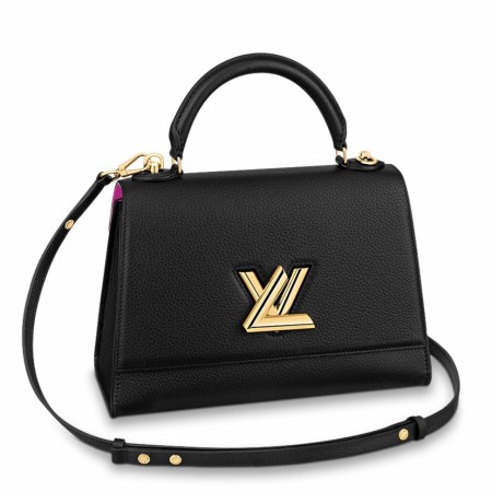 Louis Vuitton Twist One Handle Handbag In Black Leather M57090