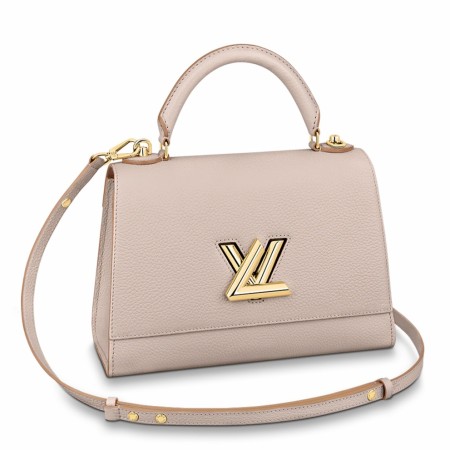 Louis Vuitton Twist One Handle Handbag In Greige Leather M57092