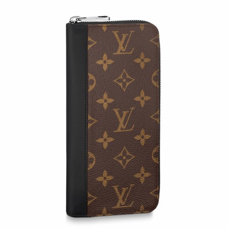 Louis Vuitton Zippy Vertical Wallet In Monogram Macassar Canvas M60109