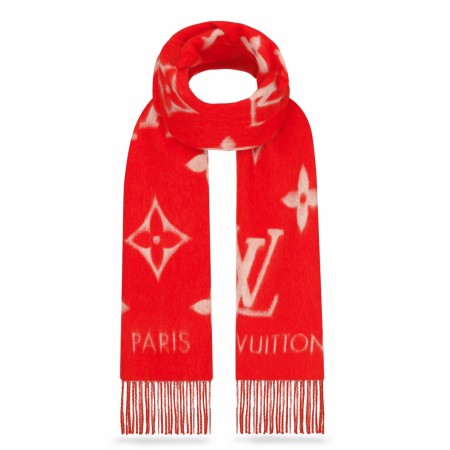 Louis Vuitton Red Reykjavik Scarf M70813
