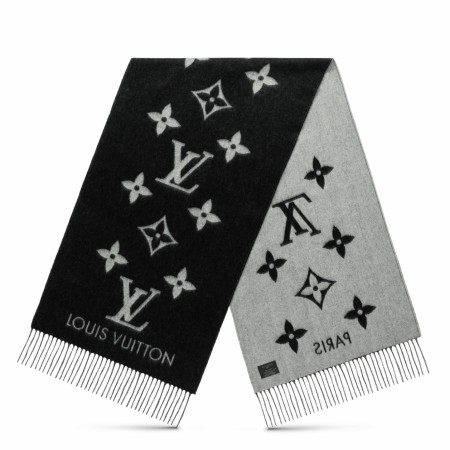 Louis Vuitton Black Reykjavik Scarf M71040