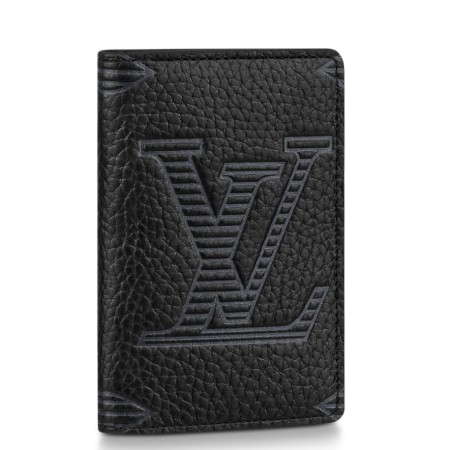 Louis Vuitton Pocket Organizer In Taurillon Shadow Leather M80038