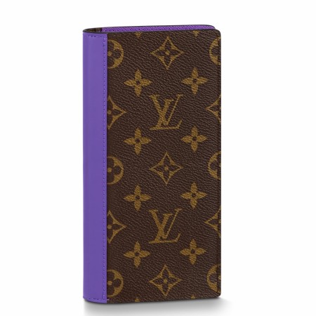 Louis Vuitton Brazza Wallet In Monogram Macassar Canvas M81538