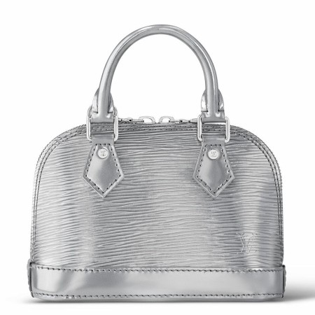 Louis Vuitton Alma Nano Bag In Silver Epi Leather M82682