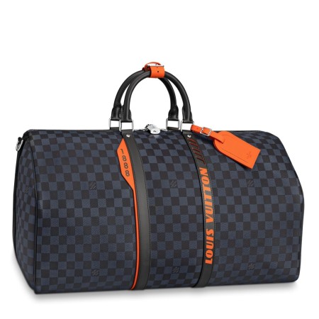 Louis Vuitton Keepall Bandouliere 45 Bag In Damier Cobalt Race N40166