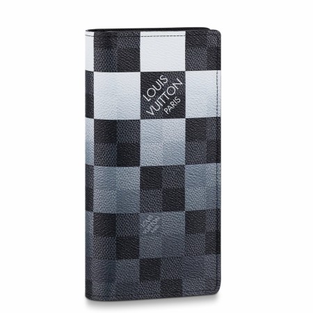 Louis Vuitton Brazza Wallet In Damier Graphite Giant Canvas N40415