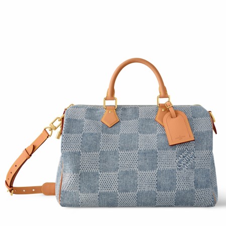 Louis Vuitton Keepall Bandouliere 05 Bag in Damier Denim 3D Canvas N40701