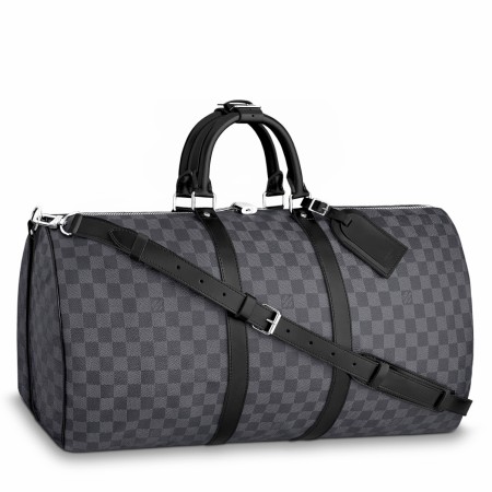 Louis Vuitton Keepall Bandouliere 55 Bag In Damier Graphite Canvas N41413