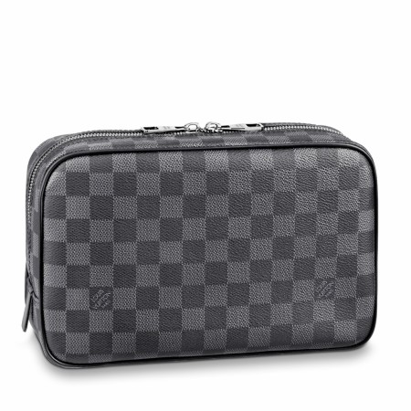 Louis Vuitton Toilet Pouch GM In Damier Graphite Canvas N47521