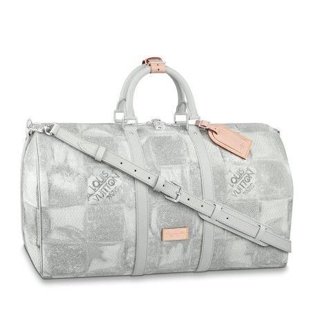 Louis Vuitton Keepall Bandouliere 50 Bag In Damier Salt Canvas N50069