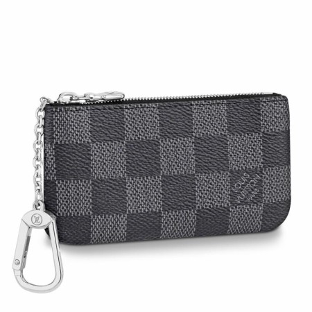Louis Vuitton Pochette Cle In Damier Graphite Canvas N60155
