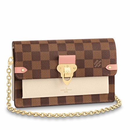 Louis Vuitton Vavin Chain Wallet In Damier Ebene Canvas N60237