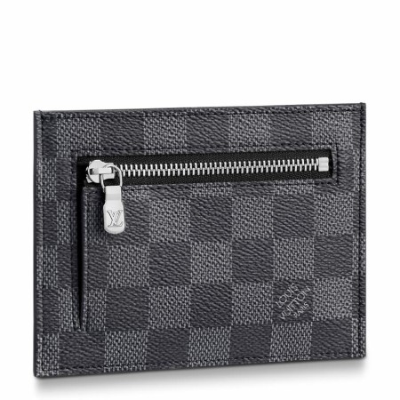 Louis Vuitton ID Card Holder In Damier Graphite Canvas N60378