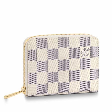 Louis Vuitton Zippy Coin Purse In Damier Azur Canvas N63069