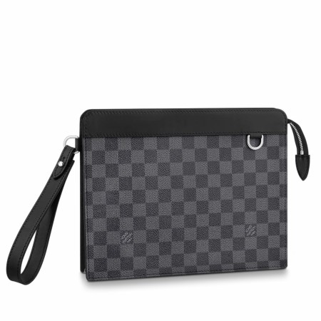 Louis Vuitton Standing Pouch In Damier Graphite Canvas N64612
