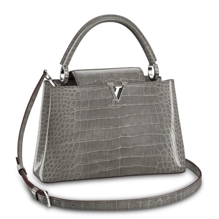 Louis Vuitton Capucines MM Bag In Crocodile-embossed Leather N99417