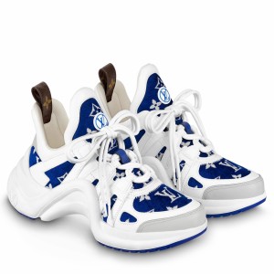 Louis Vuitton LV Archlight Sneakers In Blue Monogram velvet