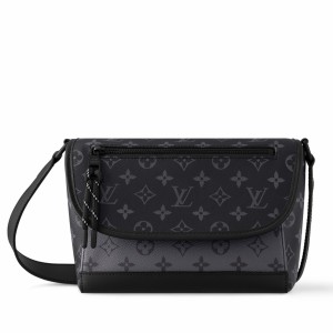 Louis Vuitton Pulse Messenger Bag in Monogram Eclipse Canvas M12681