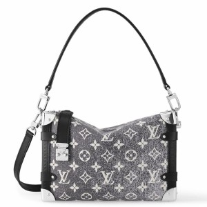 Louis Vuitton Side Trunk Bag In Grey Monogram Denim M21460