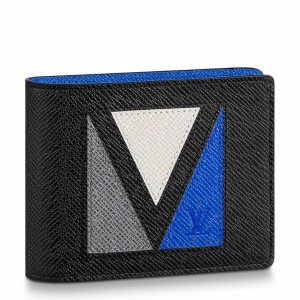 Louis Vuitton Multiple Wallet In Black Taiga Leather M30800
