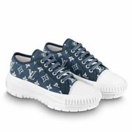 Louis Vuitton LV Squad Sneakers In Blue Monogram Denim