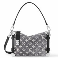 Louis Vuitton Side Trunk Bag In Grey Monogram Denim M21460