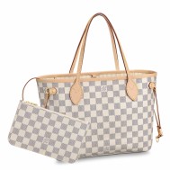 Louis Vuitton Neverfull PM Bag In Damier Azur Canvas N41362