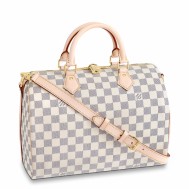 Louis Vuitton Speedy Bandoulière 30 Bag In Damier Azur Canvas N41373