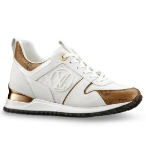 Louis Vuitton Women's Run Away Sneakers In White Suede