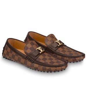 Louis Vuitton Hockenheim Moccasin In Damier Ebene Canvas