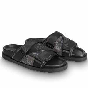 Louis Vuitton Honolulu Mules In Monogram Denim Tie
