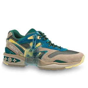 Louis Vuitton Men's LV Trail Sneakers In Beige Suede Leather