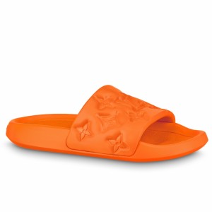 Louis Vuitton Waterfront Mules In Orange Monogram Rubber