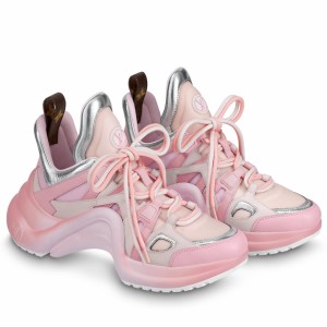 Louis Vuitton LV Archlight Sneakers in Mesh with Pink Leather