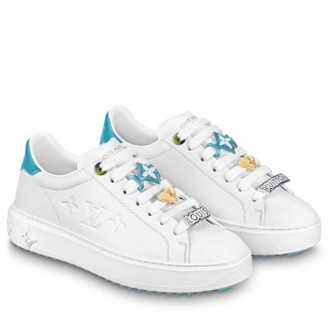 Louis Vuitton Time Out Sneakers with Blue Lace Accessories