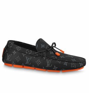 Louis Vuitton LV Driver Moccasin In Monogram Eclipse Canvas