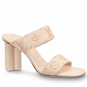 Louis Vuitton Silhouette Mules In Monogram-embossed Leather